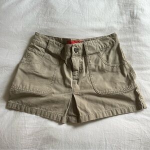 100% Cotton Y2K Tan Cord Low Rise Mini Skirt by Mossimo Women's Size 4 Low Rise